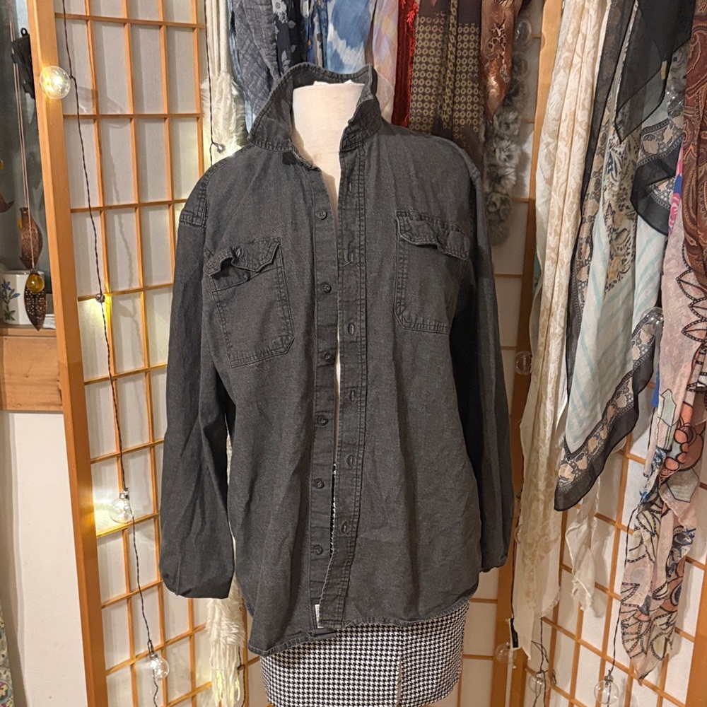 Black Wrangler Button-Up Shirt